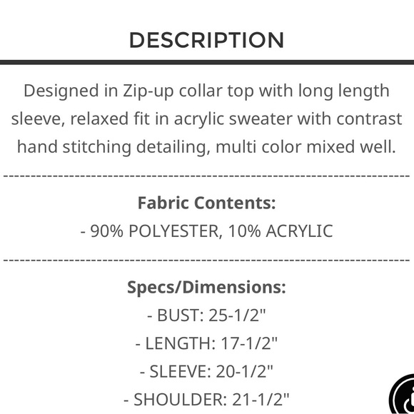 NEW!- BP30ππNEW!POL fantastic zip-front sweater in blue+lavender hues+aβ¦ - Picture 6 of 6